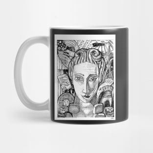 Hurdy gurdy carved head 2 Mug